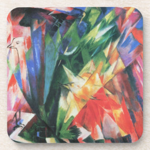 Vogels (Vogel) door Franz Marc, Vintage Cubisme Ku Bier Onderzetter
