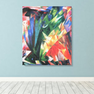 Vogels (Vogel) door Franz Marc, Vintage Cubisme Ku Canvas Afdruk