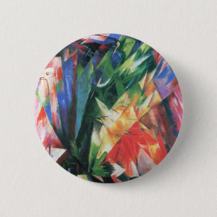 Vogels (Vogel) door Franz Marc, Vintage Cubisme Ku Ronde Button 5,7 Cm