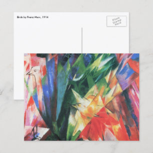 Vogels (Vogel) van Franz Marc,  Cubistische kunst Briefkaart