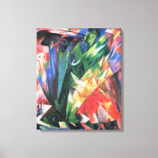 Vogels (Vogel) van Franz Marc, Cubistische kunst Canvas Afdruk (Voorkant)
