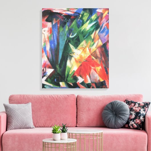 Vogels (Vogel) van Franz Marc,  Cubistische kunst Canvas Afdruk (Insitu (Woonkamer))