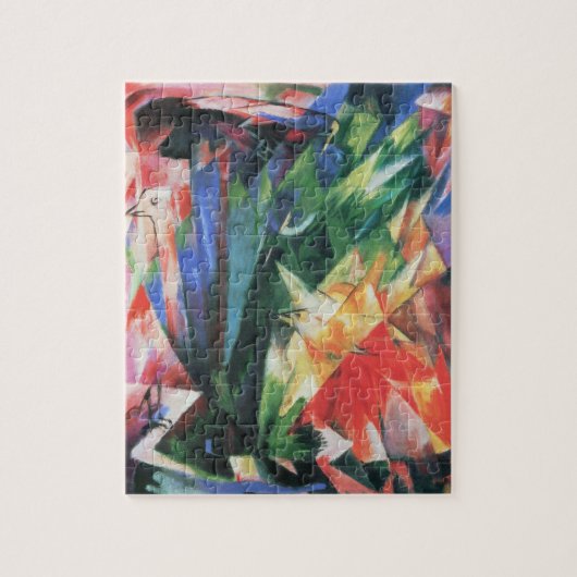 Vogels (Vogel) van Franz Marc, Cubistische kunst Legpuzzel (Verticaal)