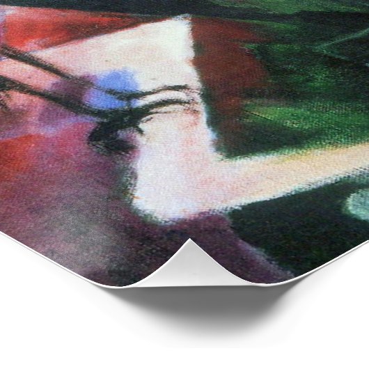 Vogels (Vogel) van Franz Marc,  Cubistische kunst Perfect Poster (Hoek)