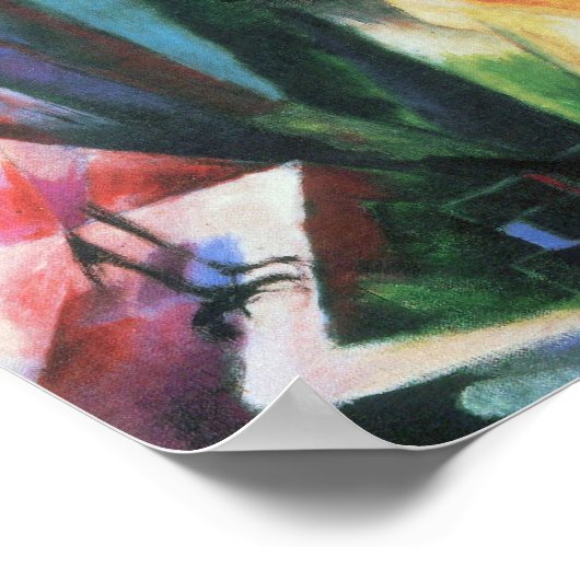 Vogels (Vogel) van Franz Marc,  Cubistische kunst Poster (Hoek)