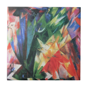 Vogels (Vogel) van Franz Marc,  Cubistische kunst Tegeltje