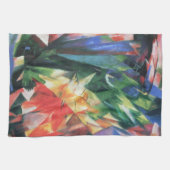 Vogels (Vogel) van Franz Marc, Cubistische kunst Theedoek (Horizontaal)