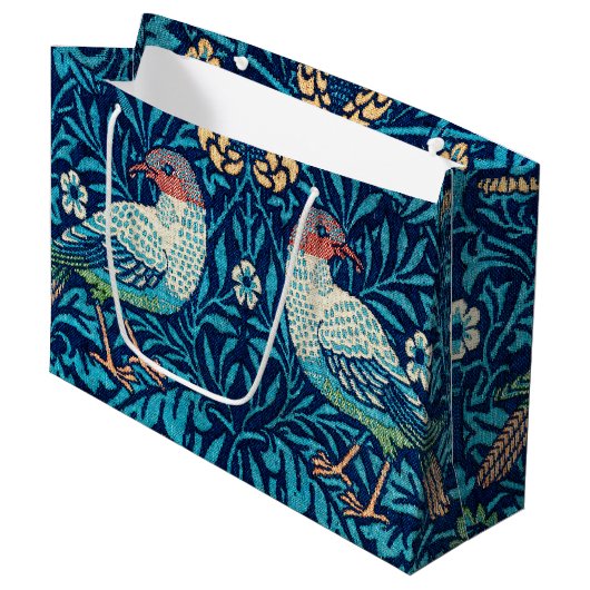 Vogels, William Morris Large Gift Bag Groot Cadeauzakje (Voorkant Gekanteld)