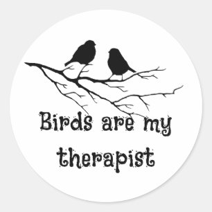 Vogels zijn mijn therapeut Leuk Vogel Waarnemer Vo Ronde Sticker