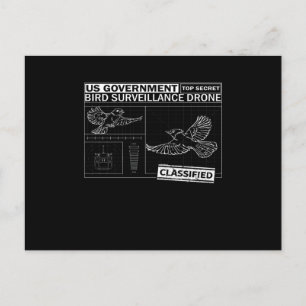 Vogels zijn niet echt - grappige vogels kijken briefkaart