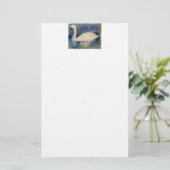 Vogelschilder Zwan Briefpapier (Staand voorkant)