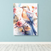 Vogelschilderij Canvas Afdruk (Insitu (Houten vloer))