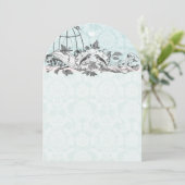  vogelscroller Aqua Blue Kaart (Staand voorkant)