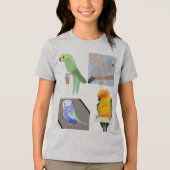 Vogelshirt Tri-Blend Shirt (Voorkant)
