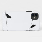 Vogelsilhouettes op draad Case-Mate iPhone case (Achterkant (horizontaal))