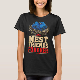 Vogelspotten Nest Vrienden Voor Altijd Indigo Gors T-shirt