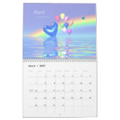 Vogelsteenharten en ballonnen kalender (Mar 2027)