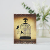  vogelstempel. briefkaart (Staand voorkant)