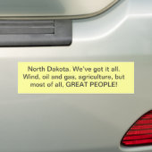 Vogelsticker van North Dakota Bumpersticker (Op auto)