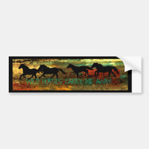 Vogelsticker voor wilde paarden bumpersticker