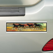 Vogelsticker voor wilde paarden bumpersticker (Op auto)