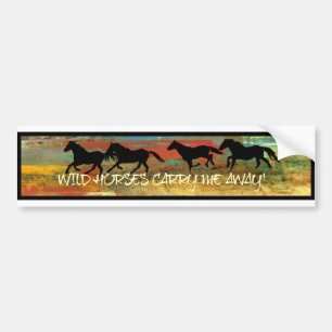 Vogelsticker voor wilde paarden bumpersticker