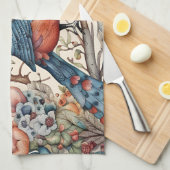  vogelstof Scandinavisch stoffenontwerp Theedoek (Quarter Fold)