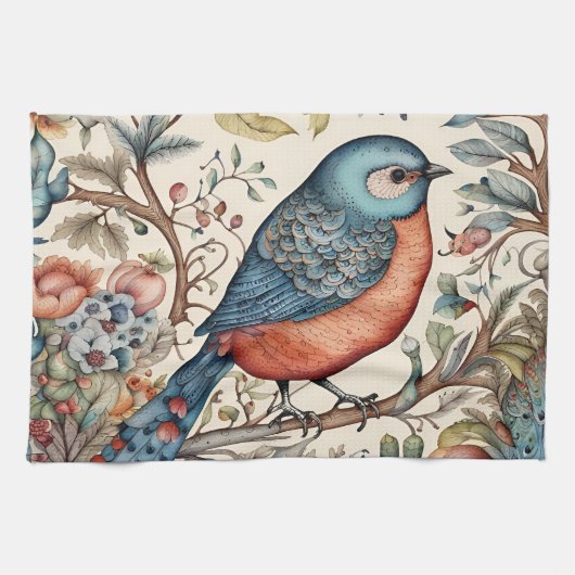  vogelstof Scandinavisch stoffenontwerp Theedoek (Horizontaal)