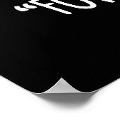 Vogeltaal Grappig Turkije Pun Dark BG Poster (Hoek)