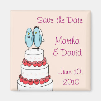 Vogeltaart roze magneet