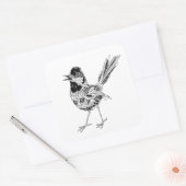 VogelTattoo Vierkante Sticker (Envelop)