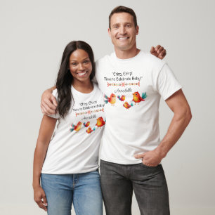 Vogelthema Baby shower Schattigee Waterverf T-shirt