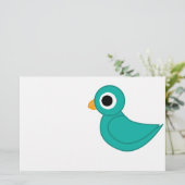 vogeltje briefpapier (Staand voorkant)