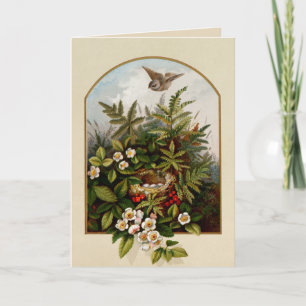 vogeltje met nest kaart