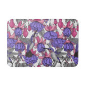 Vogeltuin in melroos en roze badmat (Voorkant)