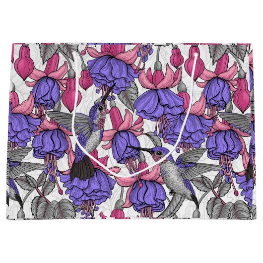 Vogeltuin in melroos en roze groot cadeauzakje (Voorkant)