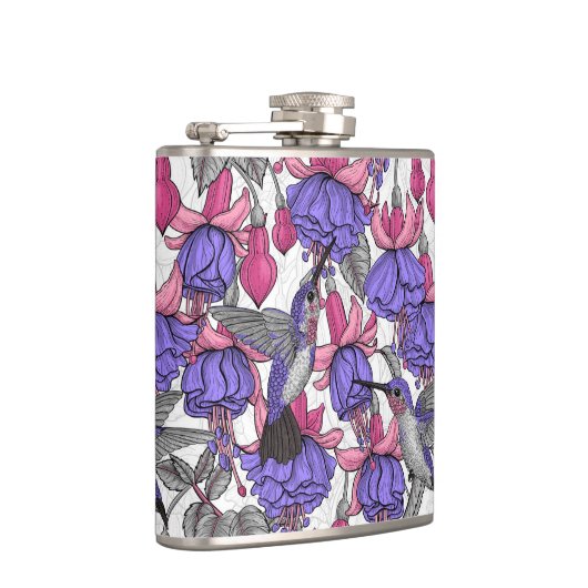 Vogeltuin in melroos en roze heupfles (Rechts)