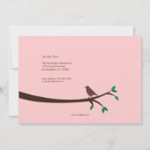 Vogeluitstappen Nest Foto Afstuderen Aankondiging (Achterkant)