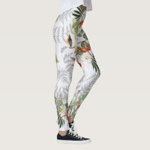 Vogelveer Bloem Palm Frond Ferns Leggings