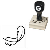 Vogelveer witte achtergrond 	rubberstempel (Gestempeld)