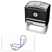 Vogelveer witte achtergrond  zelfinktende stempel (In situ)