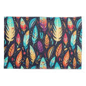 Vogelveren Kleurrijk Vrouwelijk Patroon Kussensloop (Achterkant-Links)