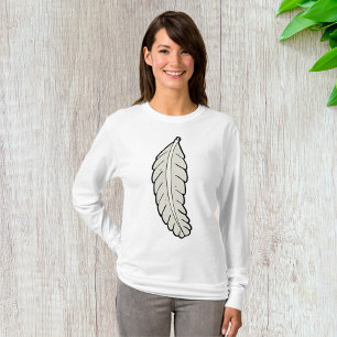 Vogelveren vrouwen met lang Sleeve T-shirt