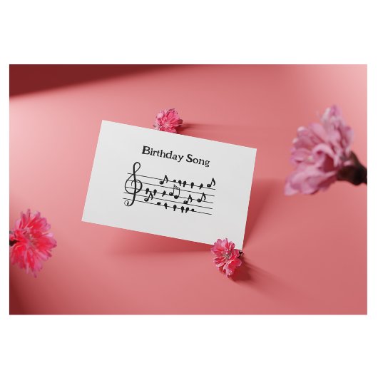 Vogelverjaardagslied, aanpasbaar briefkaart