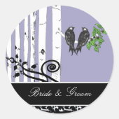  vogelverschrikkelijk Paars   Ronde Sticker (Voorkant)