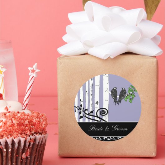  vogelverschrikkelijk Paars   Ronde Sticker (Feest)