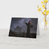 Vogelverschrikker bij het hek kaart (Gele Bloem)