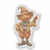 Vogelverschrikker die wijst sticker (Voorkant)