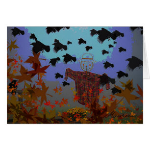 vogelverschrikker en kraaien