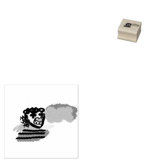 Vogelverschrikker vreugde rubberstempel (Gestempeld)